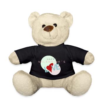 "Happy Valentine´s Love"#Valentinstag #Liebe - Teddy - Schwarz - Vorne