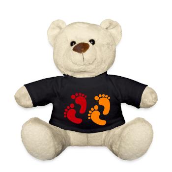 Grossesse Baby shower Babyshower Boy Girl - Nounours - noir - Devant