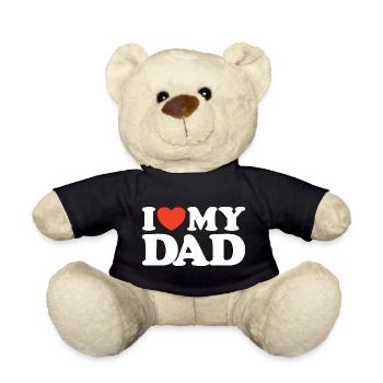I love my Dad Herz Shirt - Teddy - Schwarz - Vorne