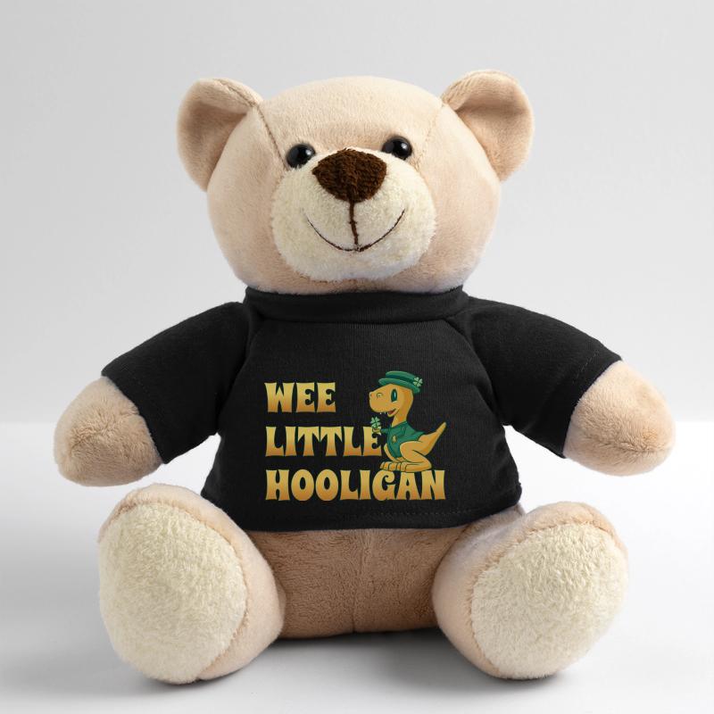 Wee Lil Hooligan liebt Dinosaurier St. Patrick Day Teddy