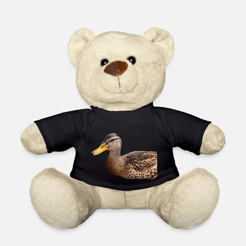 Ente Wildente Entchen Erpel Poster Geschenk - Teddy - Schwarz