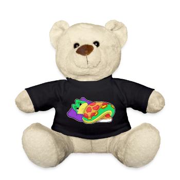Schlange Schlafen Decke - Teddy - Schwarz - Vorne