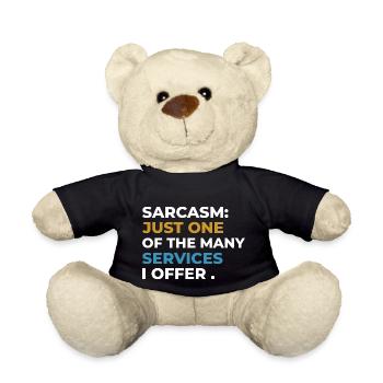 Sarkasmus-T-Shirt-Design, Humorvolles T-Shirt-Design - Teddy - Schwarz - Vorne