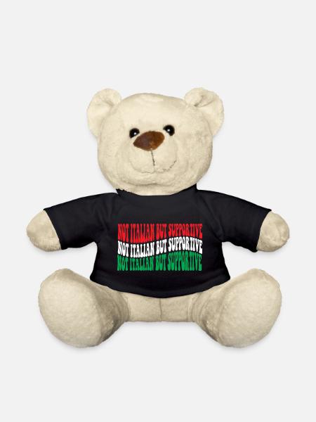 Tricolor Symbol Italy Support - Teddy Bear - black