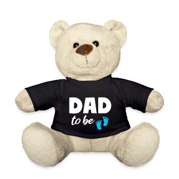 Dad to be Boy Dad Schwangerschaft Papa - Teddy - Schwarz - Vorne