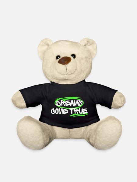 Inspirierendes Graffiti mit Traum-Motiv - Teddy - Schwarz