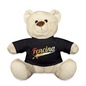 Fencing Vintage Look - Teddy Bear - black - Front