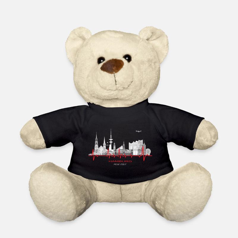 Hamburg / Stadt / Metropole / Elbe - Teddy - Schwarz