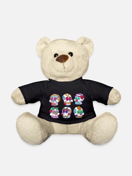Sugar Skulls - Teddy Bear - black