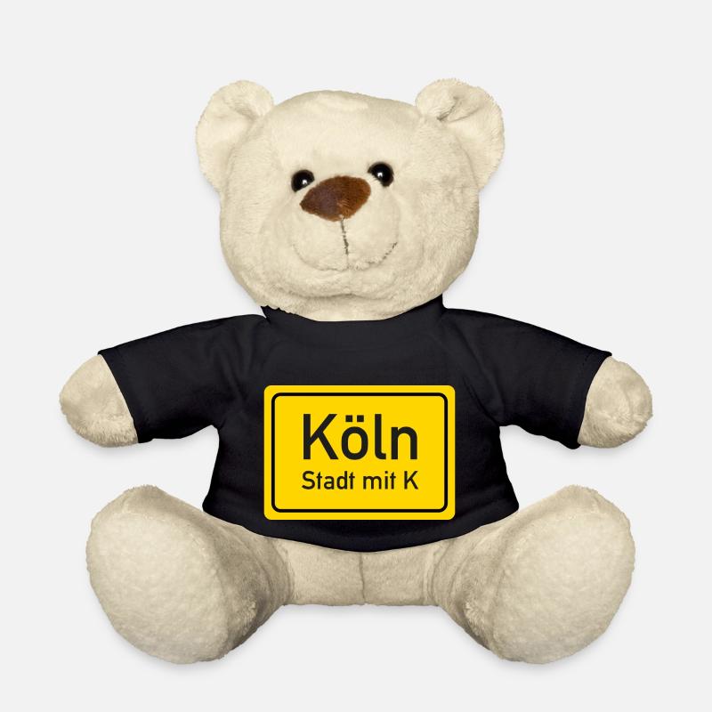 Cologne place name sign Germany - Teddy Bear - black