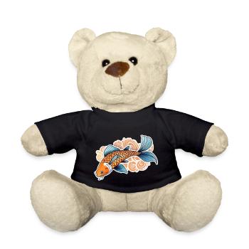 Koi Carp - Japanese Fish - Teddy Bear - black - Front