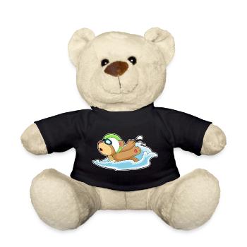 Bär Schwimmen Schwimmbrille Sommer - Teddy - Schwarz - Vorne