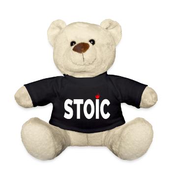 Stoic being stoic typographic artwork - Teddy Bear - black - Front