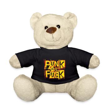Punk as fuck - Teddy Bear - black - Front