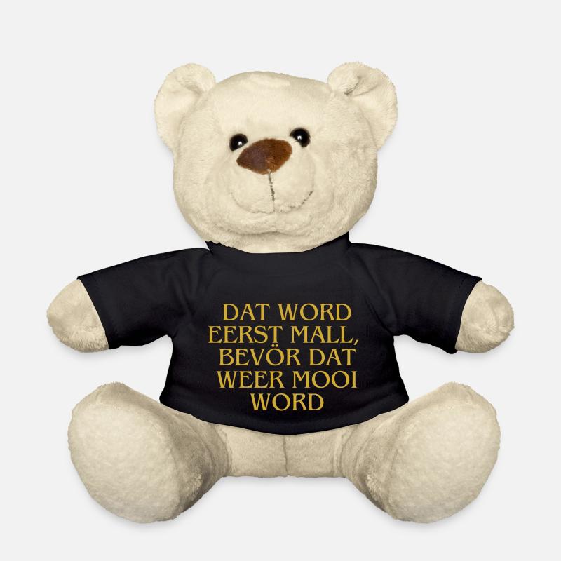 Plattdeutsch Ostfriesland "Dat word eerst mall" - Teddy - Schwarz