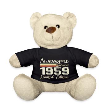 Geburtstag 65 Jahre Jahrgang 1959 Geschenk 1959 - Teddy - Schwarz - Vorne