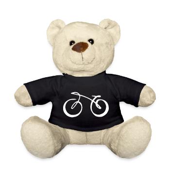 Weißes minimalistisches Fahrrad - Teddy - Schwarz - Vorne
