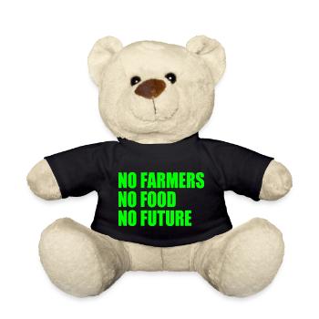 no farmers no food no future - Teddy Bear - black - Front