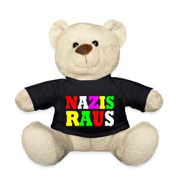 Nazis raus - Teddy - Schwarz - Vorne