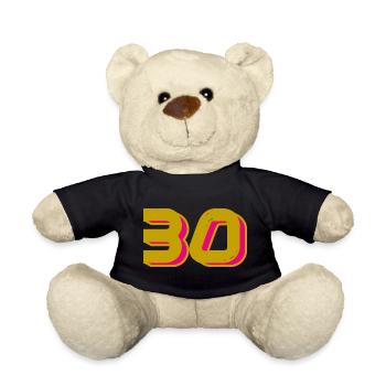 30. 30 YEARS. 30th ANNIVERSARY. 30TH ANNIVERSARY. - Teddy Bear - black - Front