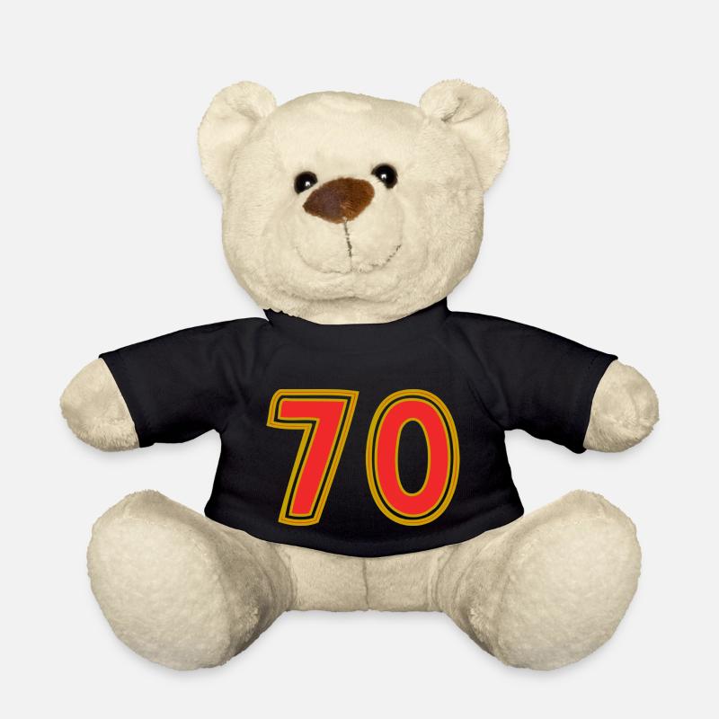 70. 70 ANS. 70e ANNIVERSAIRE. ANNIVERSAIRE 70 ANS. - Nounours - noir