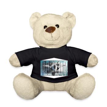 kampfjet ,raptor, - Teddy - Schwarz - Vorne