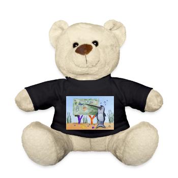 Teacher Narwhal - Teddy Bear - black - Front