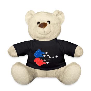 Patrouille de France air show in formation - Teddy Bear - black - Front