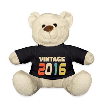 2016 Vintage Retro Classic 2016 - Teddy Bear - black - Front