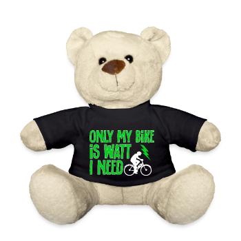 Electric Bike Cycling Biker E-Bike - Teddy Bear - black - Front