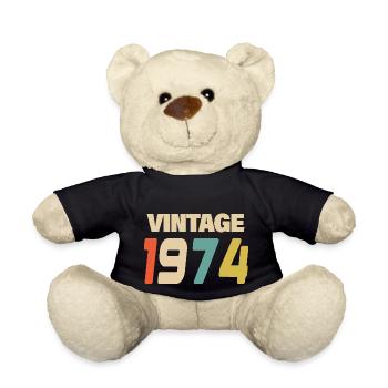 1974 Vintage Retro Classique 1974 - Nounours - noir - Devant