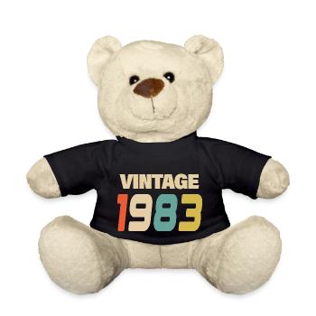 1983 Vintage Retro Classique 1983 - Nounours - noir - Devant