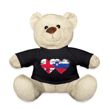 England Slowenien Flagge Hez used - Teddy - Schwarz - Vorne