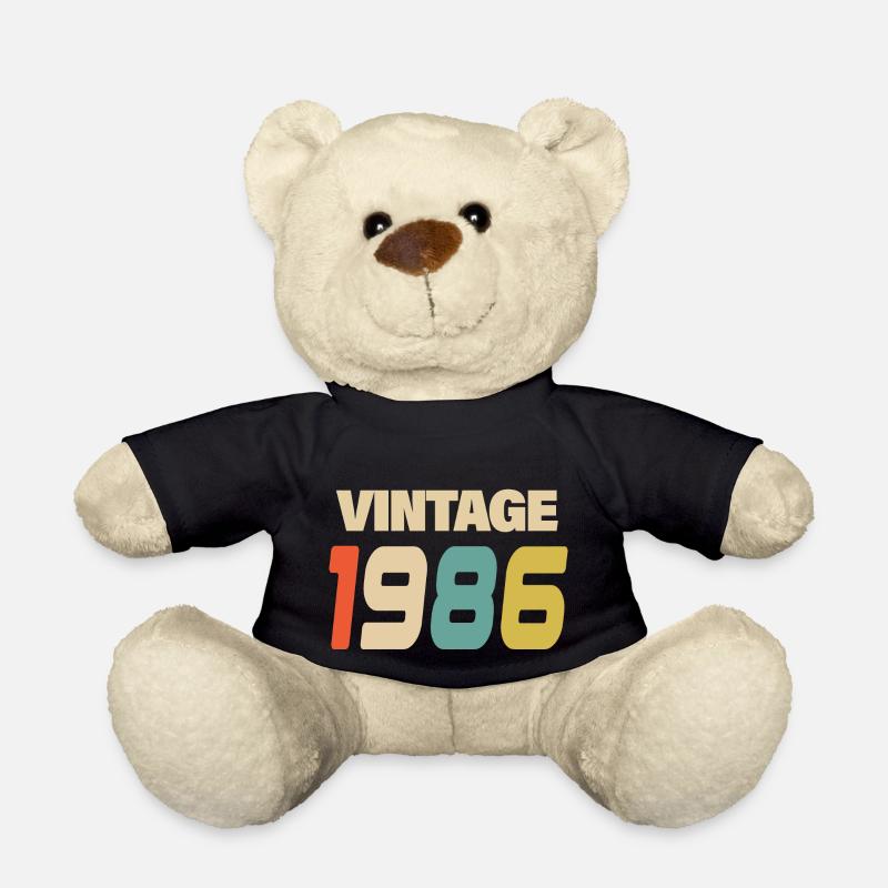 1986 Vintage Retro Classique 1986 - Nounours - noir