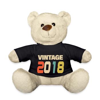 2018 Vintage Retro Classic 2018 - Teddy Bear - black - Front
