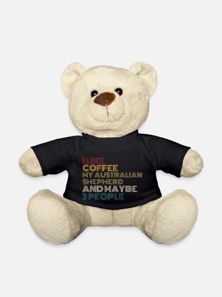 Kaffeeliebhaber Australian Shepherd Hundebesitzer Lustig - Teddy - Schwarz