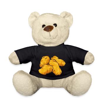 Chicken Nugget Lover Chicken Nuggets - Teddy Bear - black - Front