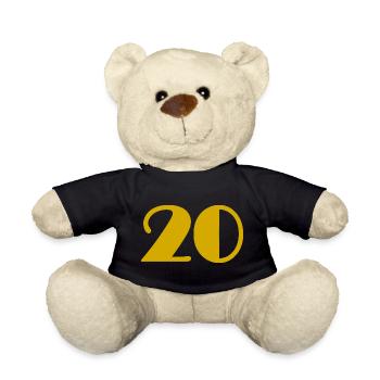 20. 20 YEARS. 20th ANNIVERSARY. 20 YEARS ANNIVERSARY. - Teddy Bear - black - Front