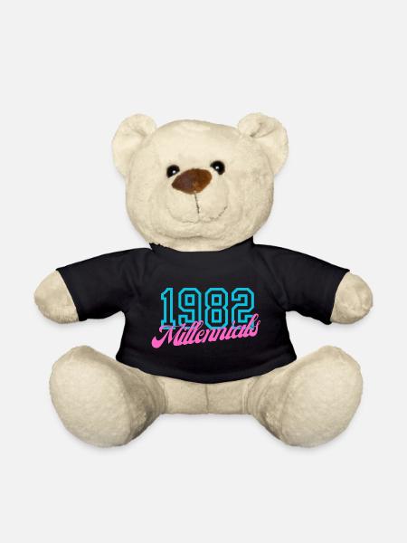 1982 Millennial Retro Numeric Design - Nounours - noir