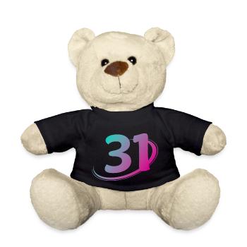 Number 31 multicolor - Teddy Bear - black - Front