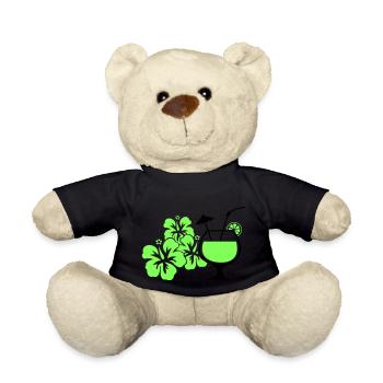 Hawaiian Hibiscus Cocktail - Teddy Bear - black - Front