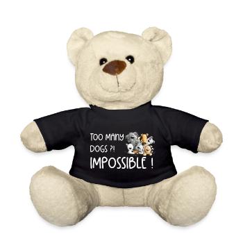 Dog Poop Dog Pack Too Many Dogs Saying - Teddy Bear - black - Front