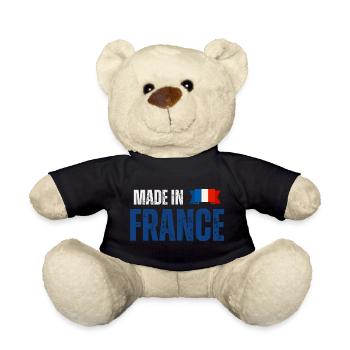 Fabriqué en France, fierté française - Nounours - noir - Devant