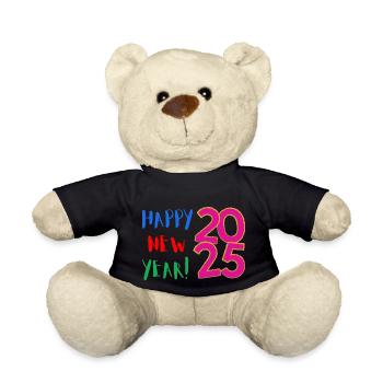 Bonne Année 2025 - Nounours - noir - Devant