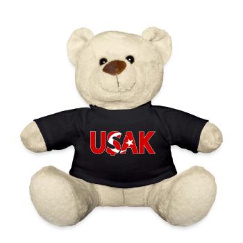 Usak Turkey Flag - Teddy Bear - black - Front