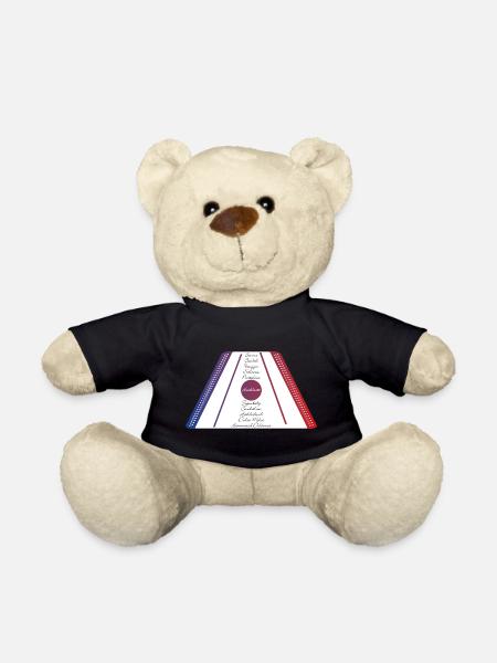Dulcimer blue red - Teddy Bear - black