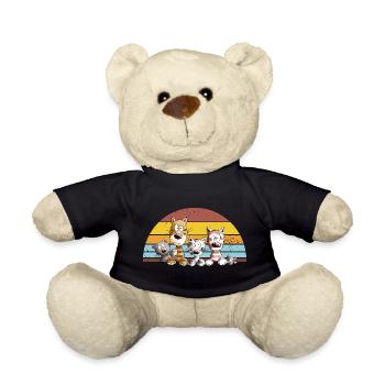 Drollige Katzen Cartoon Vintage Katzenliebhaber - Teddy - Schwarz - Vorne