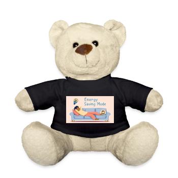 Ich bin nicht faul ich bin im Energiesparmodus - Teddy - Schwarz - Vorne