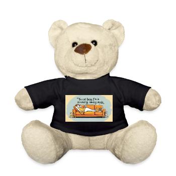 Ich bin nicht faul ich bin im Energiesparmodus - Teddy - Schwarz - Vorne