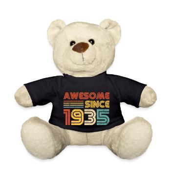 Awesome Since 1935" - Vintage Geburtstag Jahr Retro - Teddy - Schwarz - Vorne